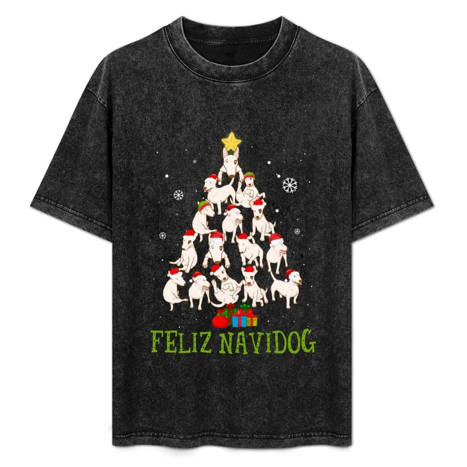 

Feliz Navidog Merry Christmas Dog Bull Terrier For Dogs Lovers T-Shirt shirts graphic tees summer clothes men clothing