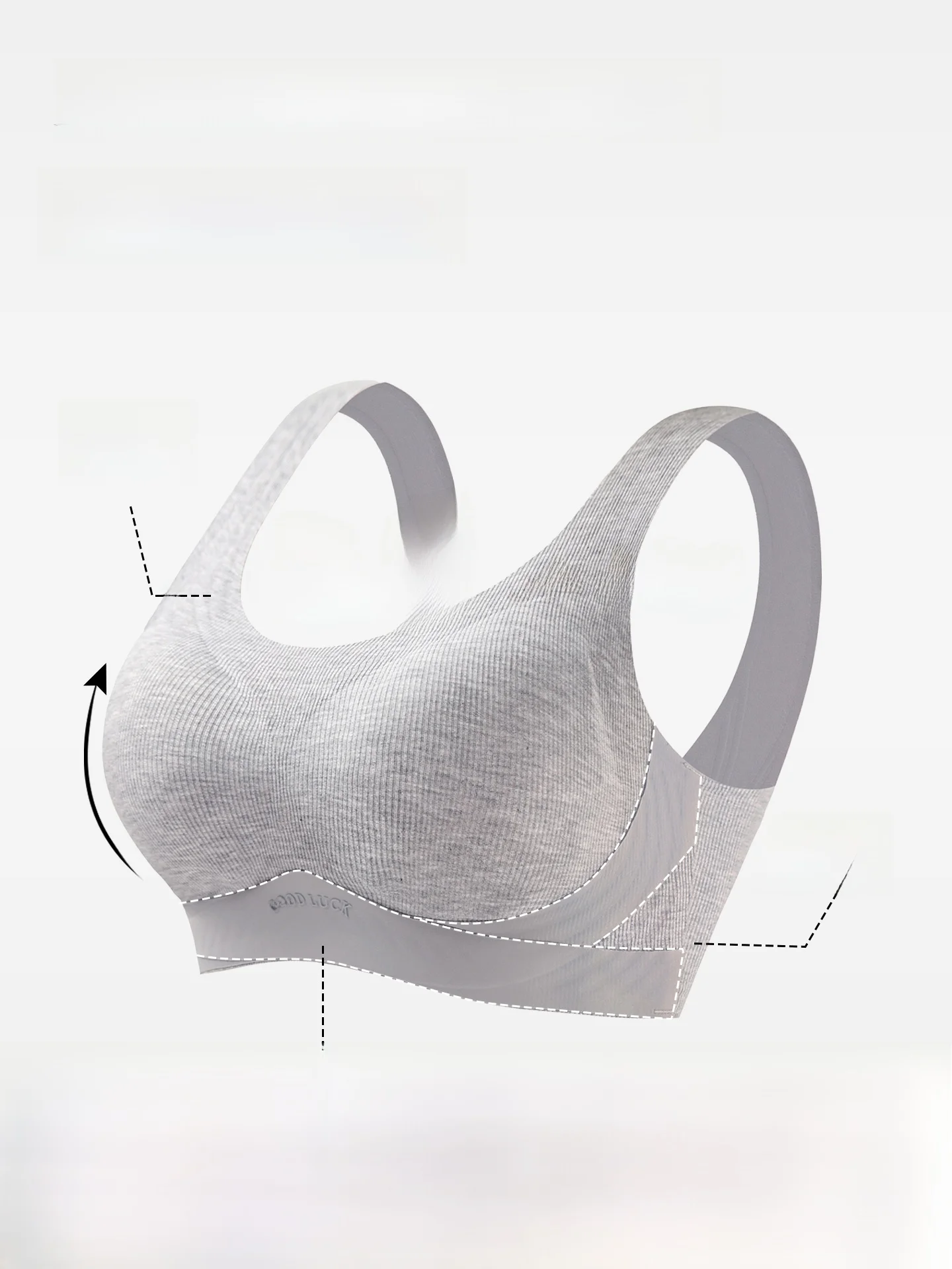 Wireless Sports Bra Large Size Gathered Anti-Sagging Side Breast Collection Vest Style for Women   Person Underwear