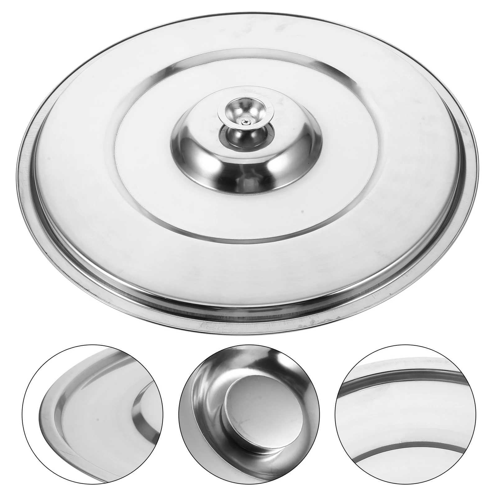 

Universal Stainless Steel Replacement For Bucket Cast Iron Cookware Heat Resistant Cover Grease Splatter Reusable Soup
