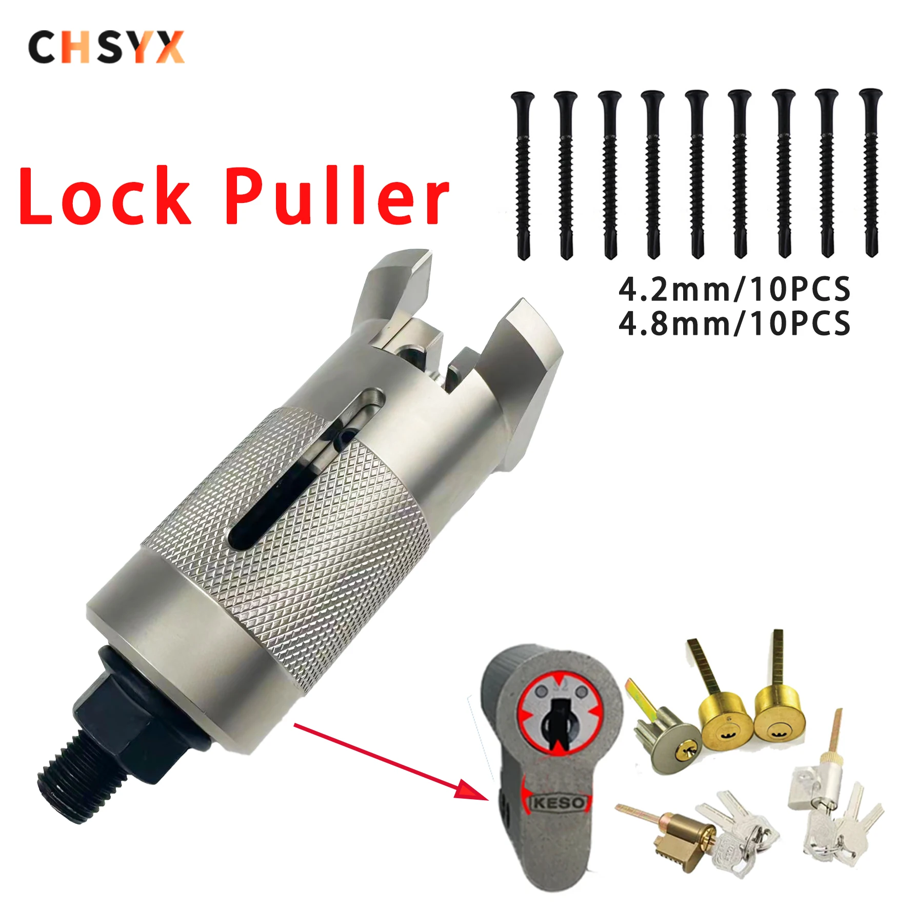 

Lock Cylinder Puller Nail Puller Tool and10pcs/Bag Cylinder Puller Screws Cylinder Extractor Set Remover Tool Drill Bit Tools