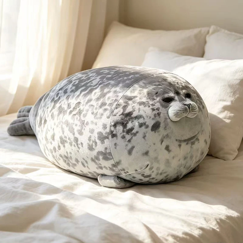 20-40cm Angry Happy Blob Seal Pillow Chubby 3D Novelty Sea Lion Plush Stuffed Toy Baby Sleeping Throw Pillow Gifts for  Girls