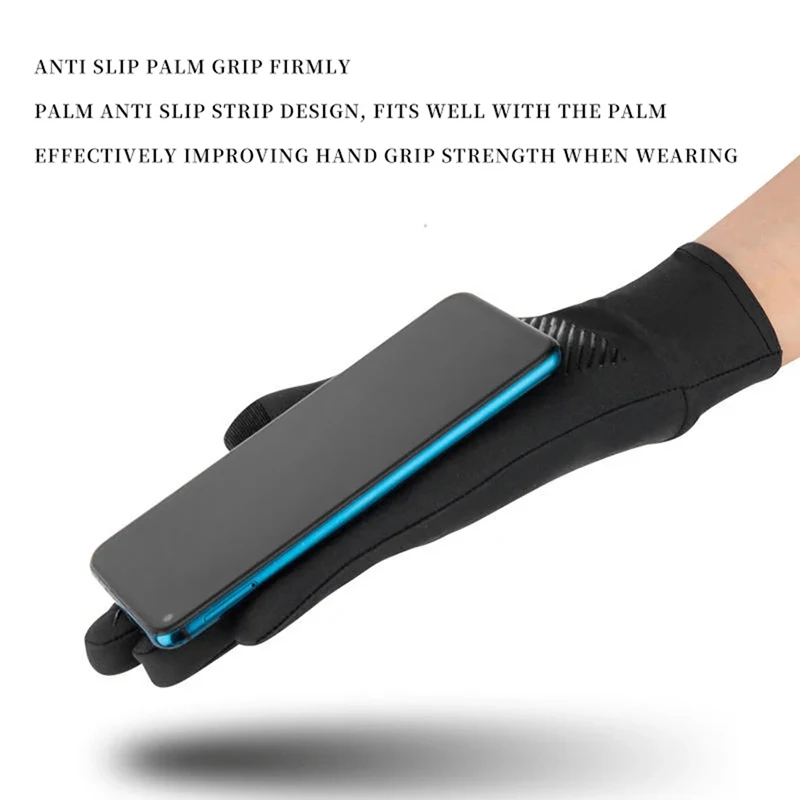زوج واحد من قفازات جميع الأصابع الرقيقة، قفازات شاشة لمس قابلة للتنفس ومقاومة للصدمات، قفازات ركوب الدراجات على الطرق الجبلية للربيع والصيف #5