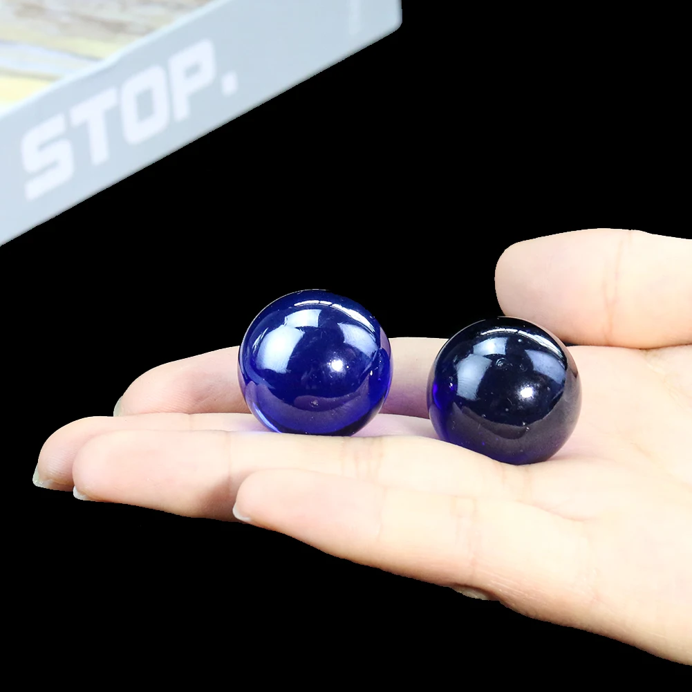 5PCS 25MM Dark Blue Glass Marbles Stone Fish Tank Aquarium Decoration Home Desktop Small Ornaments Accessories Crafts