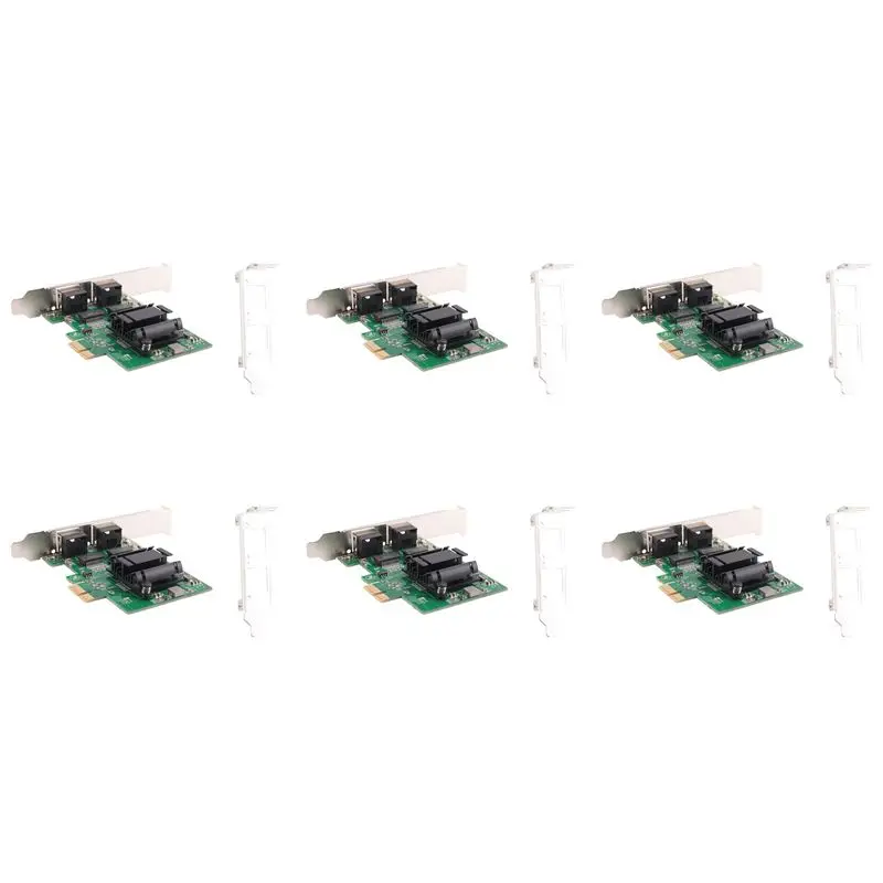 

6X 2-Port Gigabit Pcie Network Card 1000M Dual Ports PCI Express Ethernet Adapter With 82571EB LAN NIC Card For Windows