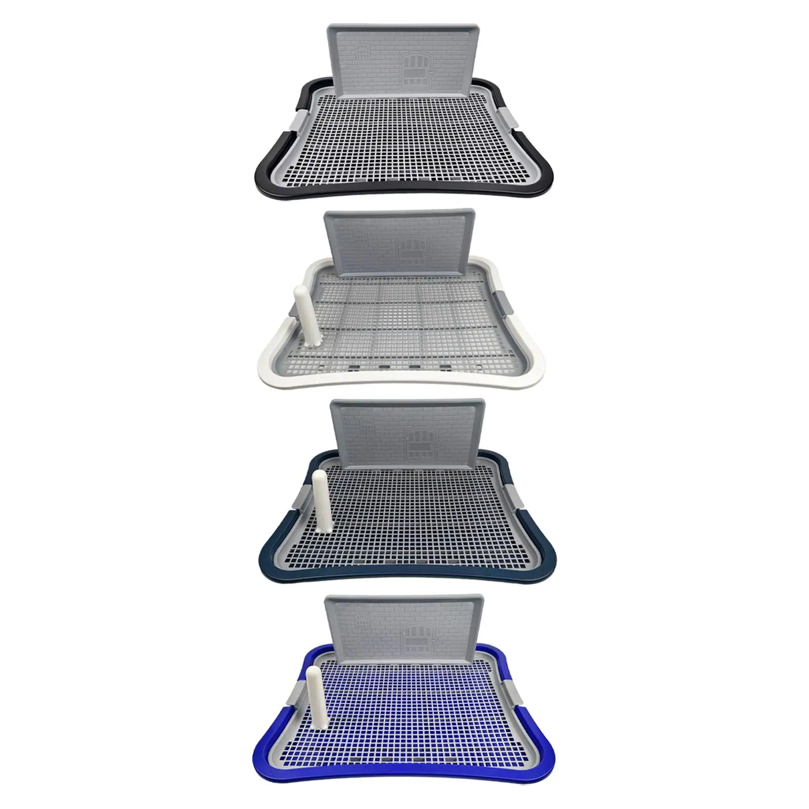 Dog Toilet with Column No Spilling Keep Paw Dry Pet Training Pad Dog Litter Box Dogs Pee Holder for Apartment Rabbit Outdoor