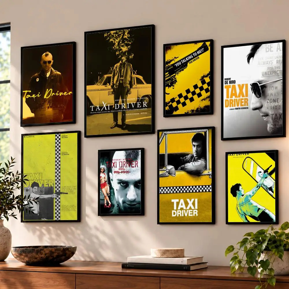 Movies T-Taxi Driver Poster HD Home Wall Stickers House hallway Living Room Bedroom Bar Office Decor Art Prints