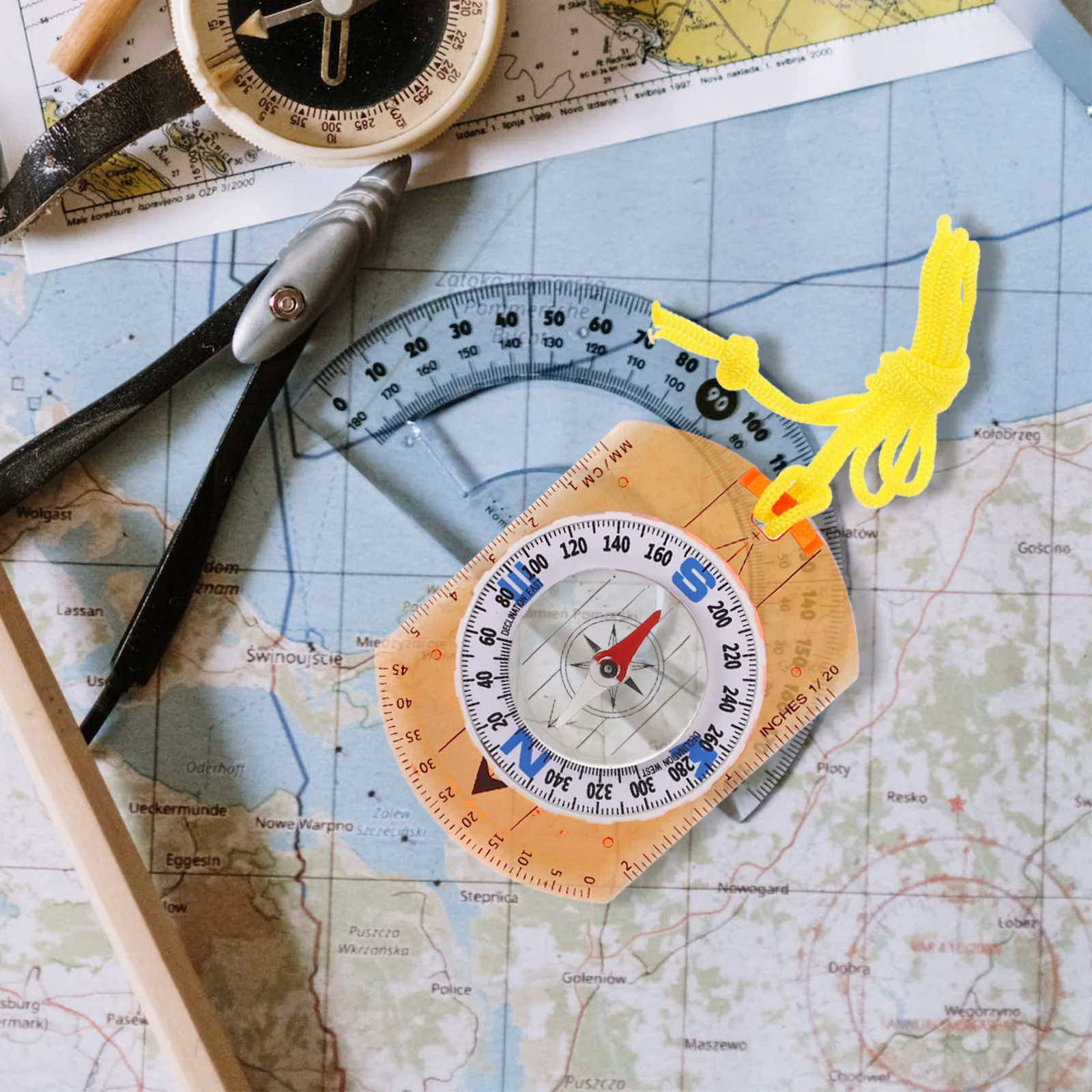

Compass Navigation Handheld Expedition Tool Hiking Backpacking Scale
