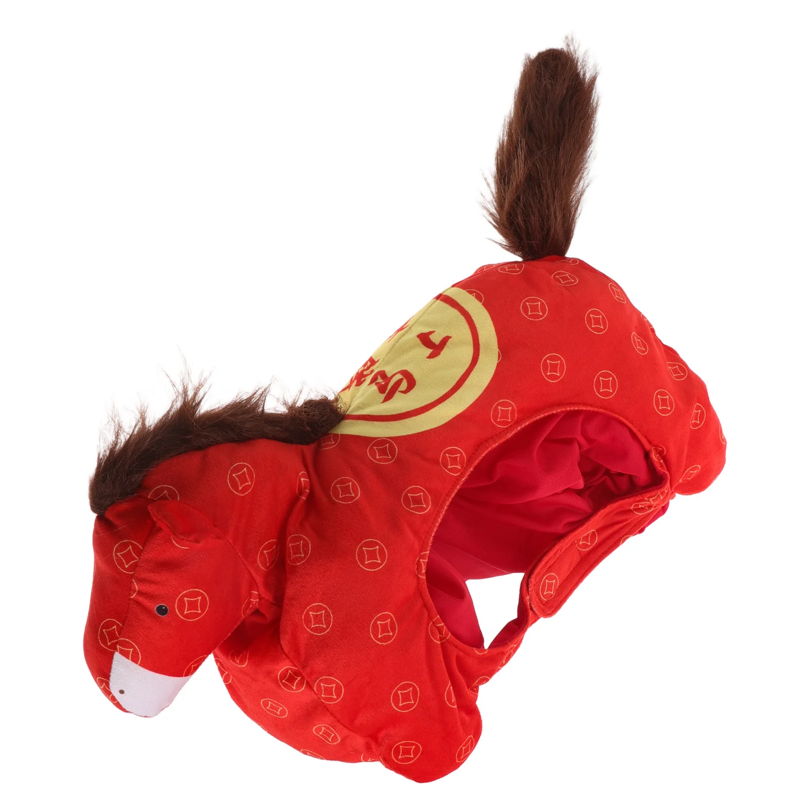 Pferdekopf-Hut Chinesisches Neujahr 2026 Maskottchen-Kostüm für Party Fotobox Aufführung Rollenspiel Tier-Kopfbedeckung Kreativ