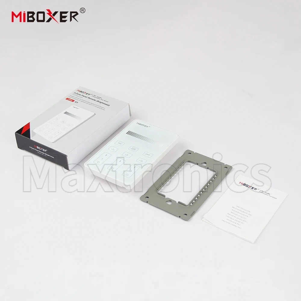 NEW Miboxer 2.4G Touch Wireless 3Zone Panel Remote LED Controller Single Color Brightness U1 Color Temperature CCT U2 RGB+CCT U3