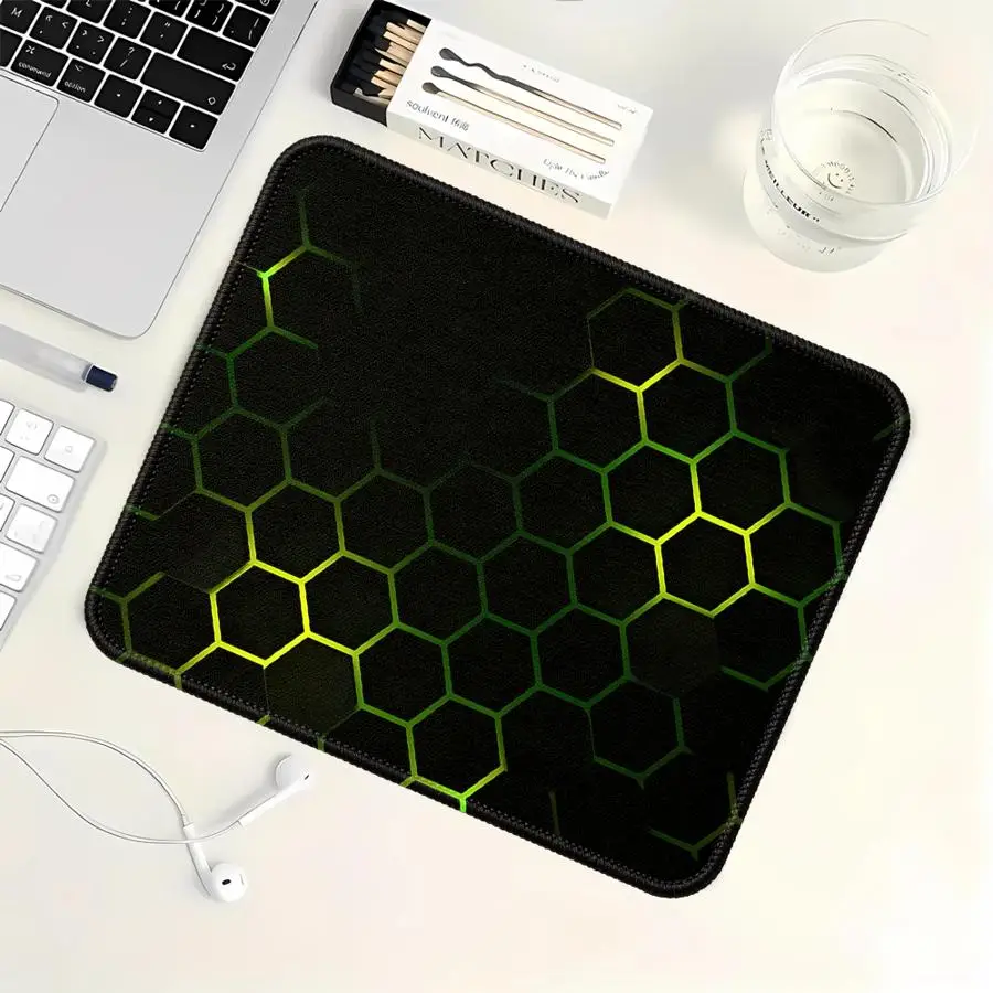 Anti slip Mouse Pad Game Console Pad Keyboard Mouse Pad office Pad Desk accessories Computer Laptop Pad Hexagonal Colour Pattern
