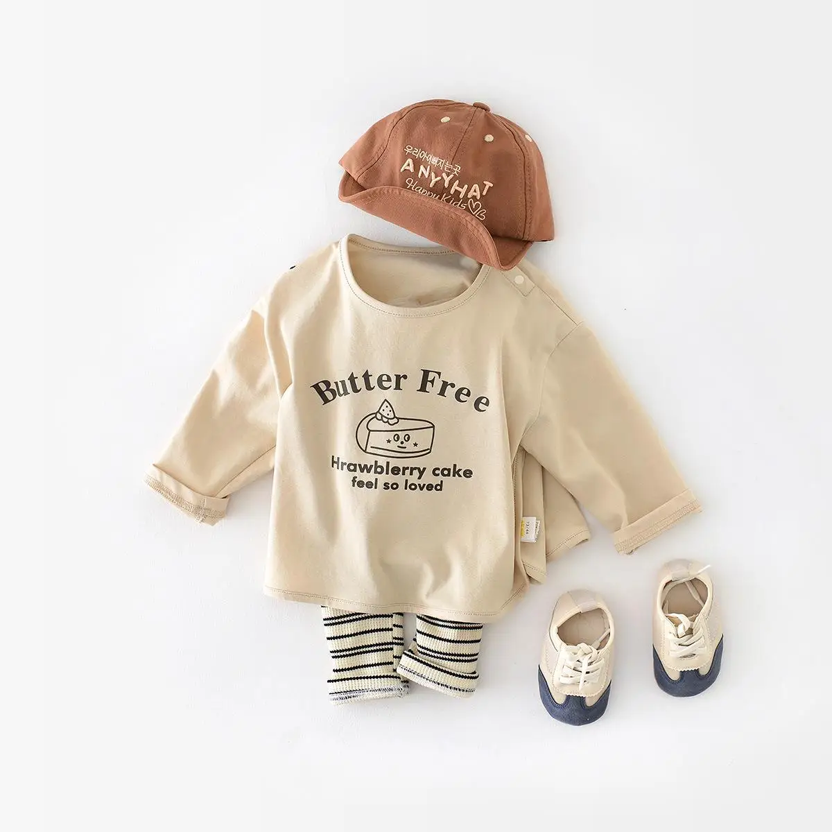 Boy Girl Children Spring Loose Cotton Long Sleeve T-shirt Baby Letter Print Bottoming Shirt Kid Cotton Thin Casual Pullover Tops