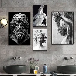 Neon Medusa Zues Thunder Poster No Framed Poster Kraft Club Bar Paper Vintage Poster Wall Art Painting Bedroom Study Stickers