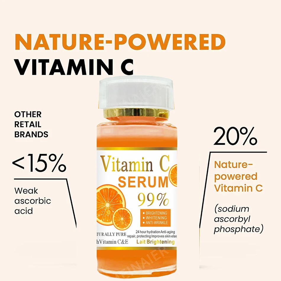 120ml 99% Vitamin C Serum Anti-aging Whitening Serum Oil Facial Serum Timeless Face Serum Anti-wrinkle For Face Dark Spots