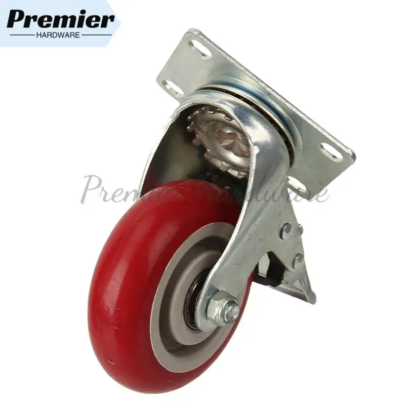 Roulettes universelles robustes avec 360 °   Frein pivotant au design silencieux, parfait pour les meubles, chariot à plateforme résistant à l'usure