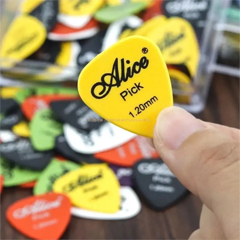 ALICE Frosted Smooth Surface Pick Folk Acoustic Guitar Finger Piece Electric Shrapnel 0.58mm-1.5mm 50 Pieces Wholesale