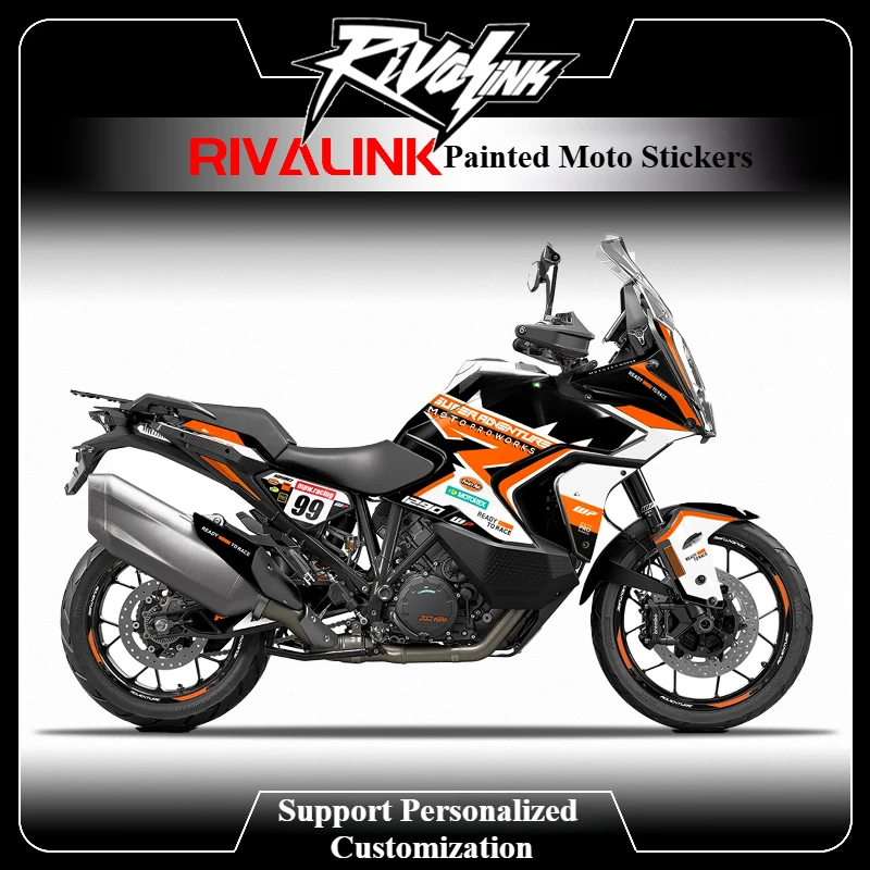 Customize Full set of 3M Stickers kits Motorcycle Graphics Backgrounds Decals For KTM 1290 ADV Adventure 2021 2022 2023 2024