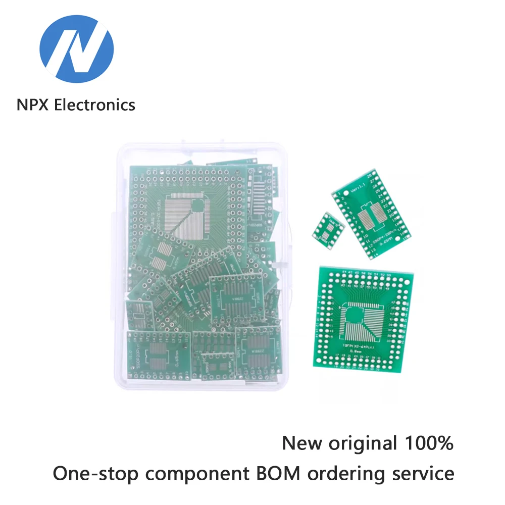 

8 типов 40 адаптеров SOP для преобразования плоских плат с сквозным отверстием TQFP, SOP, SSOP IC-адаптеров, тестовых плат печатных плат