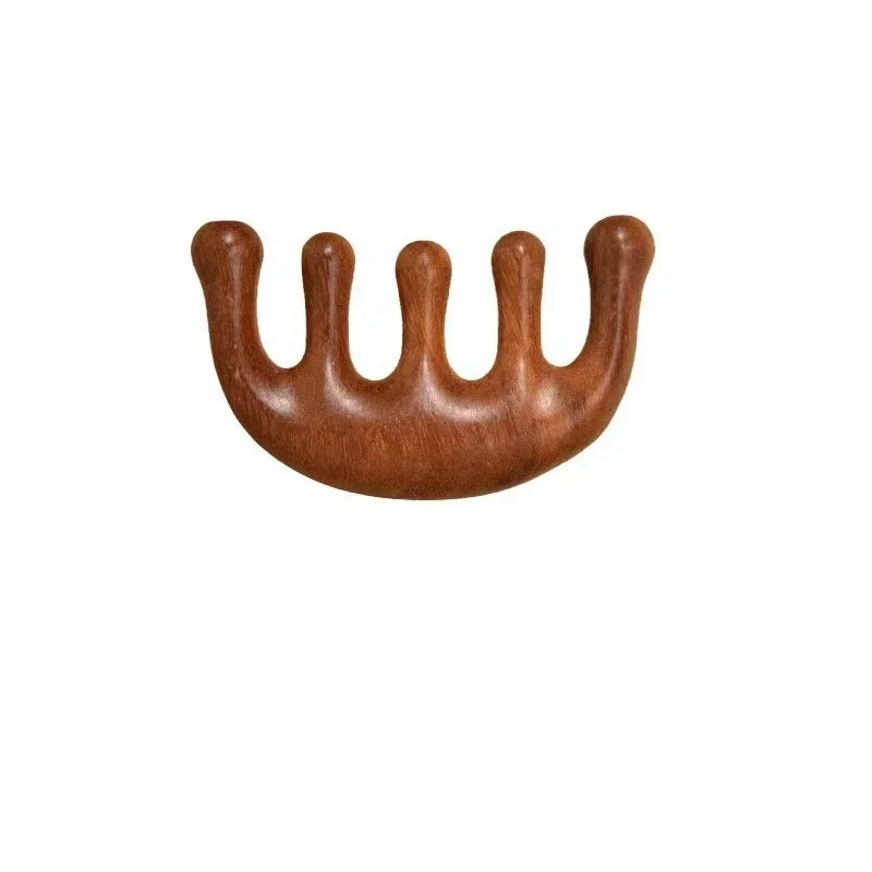 Massage comb sandalwood meridian comb hair therapy massage men and women scraping dredging wide tooth comb portable