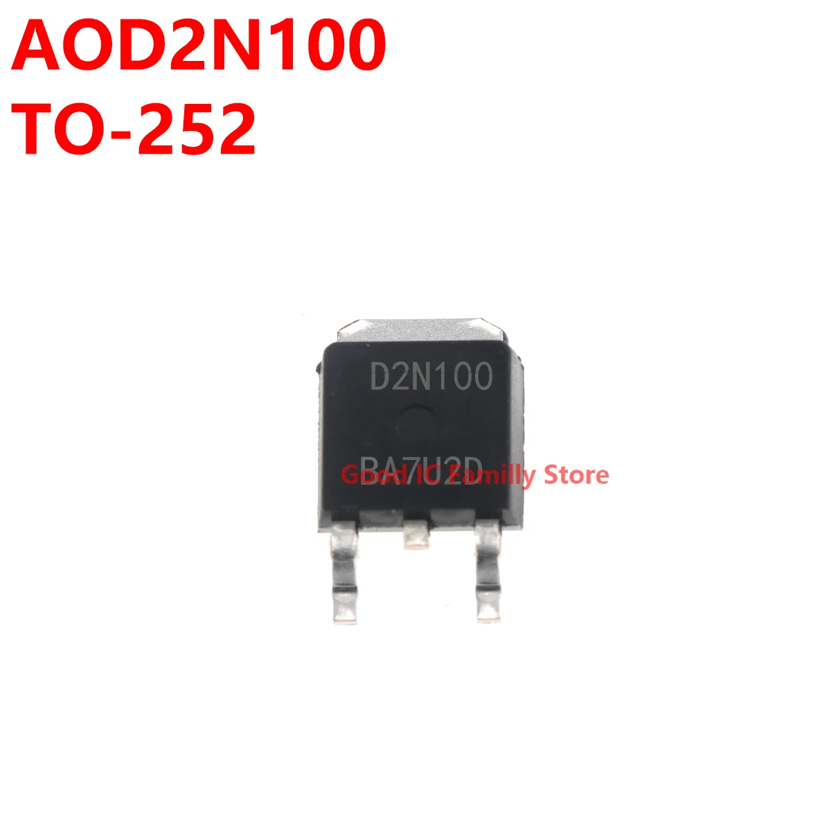 10PCS AOD2N100 TO-252