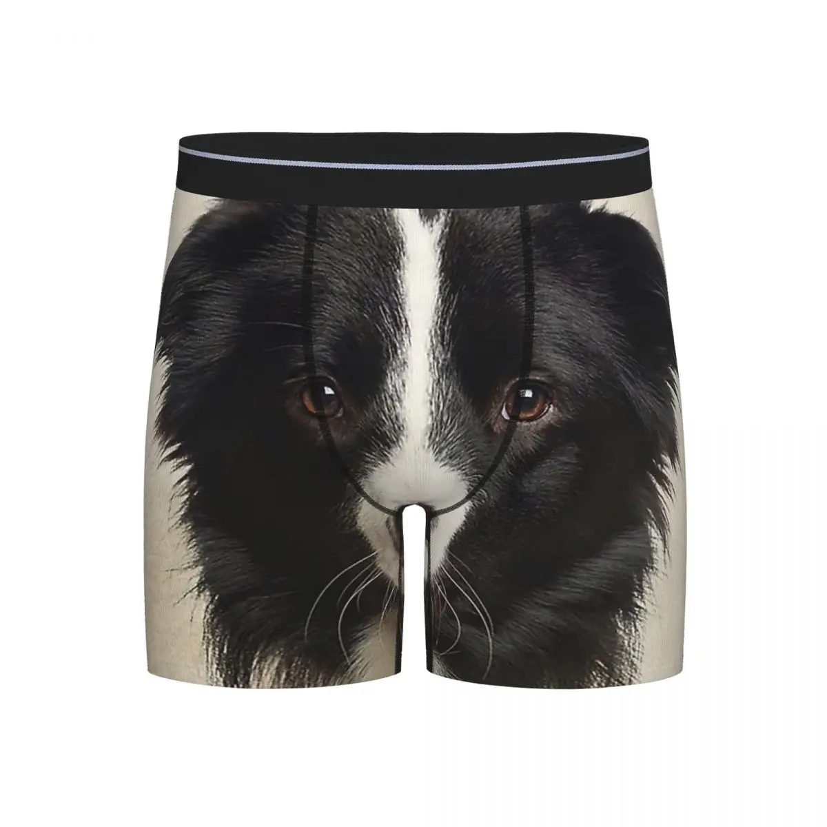 

Long Boxer Underpants Shorts Border Collie Panties Men Ventilate Underwear for Homme Man Boyfriend Gift