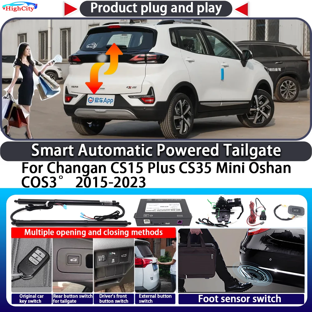 

For Changan CS15 Plus CS35 Mini Oshan COS3° 2015-2023 OEM Smart Automatic Powered Tailgate Key Close Kit Electric Power Tailgate