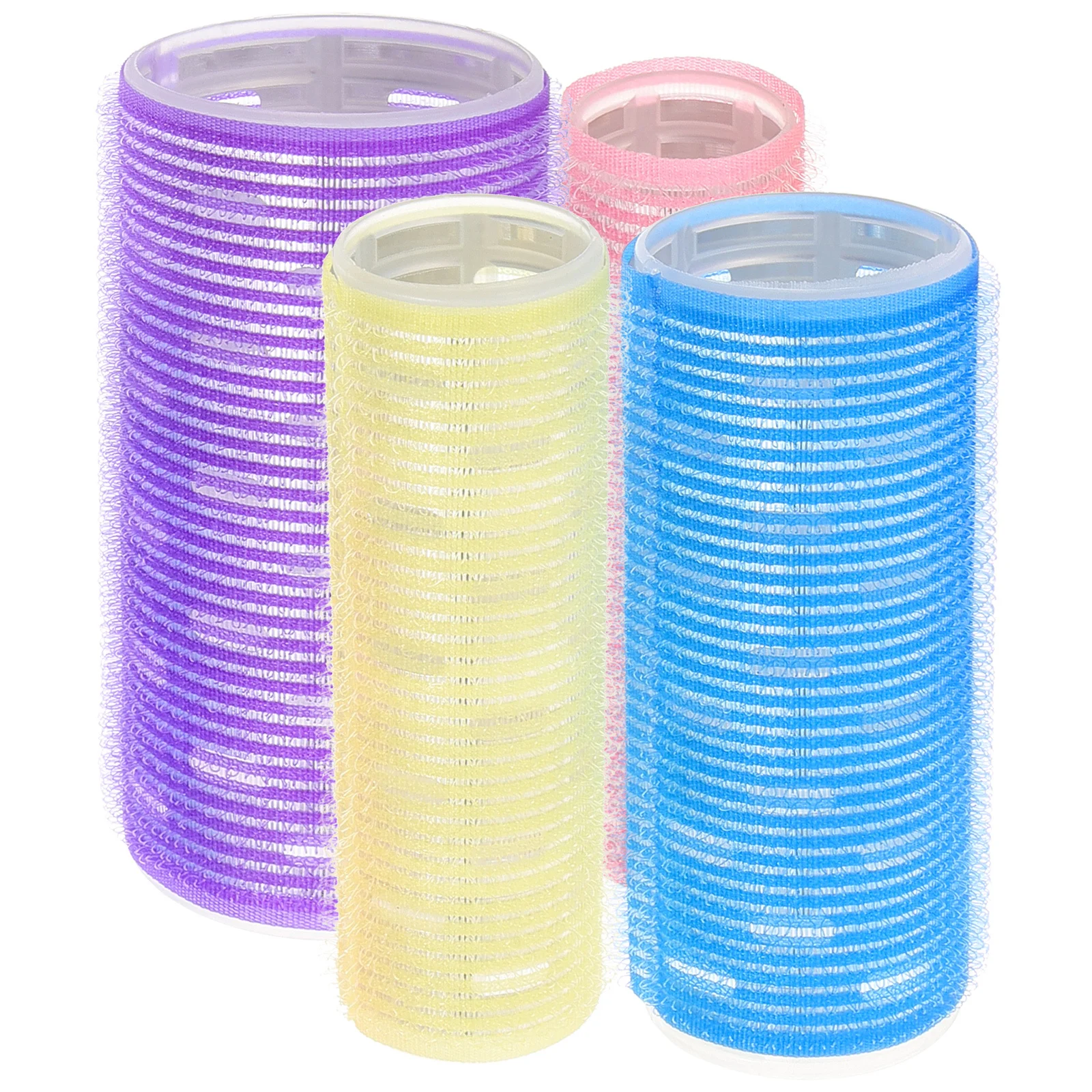 4 Uds. De rizadores para peinar el cabello, juego de rodillos para el cabello reutilizables y autosujeción para mujeres, rizos de aluminio conductores por calor, ondas, rollos Retro para salón
