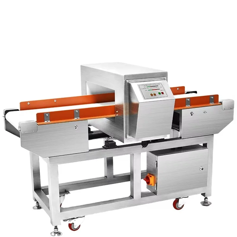 Customized High Accuracy Food Processing Metal Detector Touch Screen Control With Adjustable Detection Alarm Function