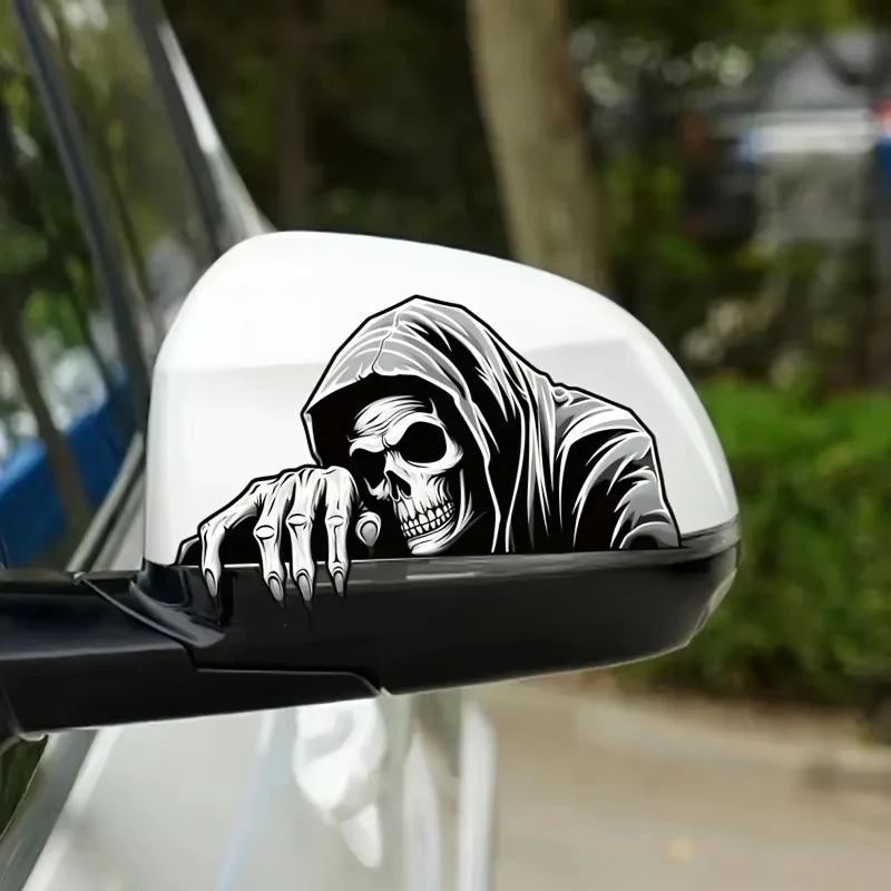 1PC Unique Grim Reaper Peeking Decal, Trendy for Cars, Laptops, Skateboards, Water Bottles, Phone  Q11