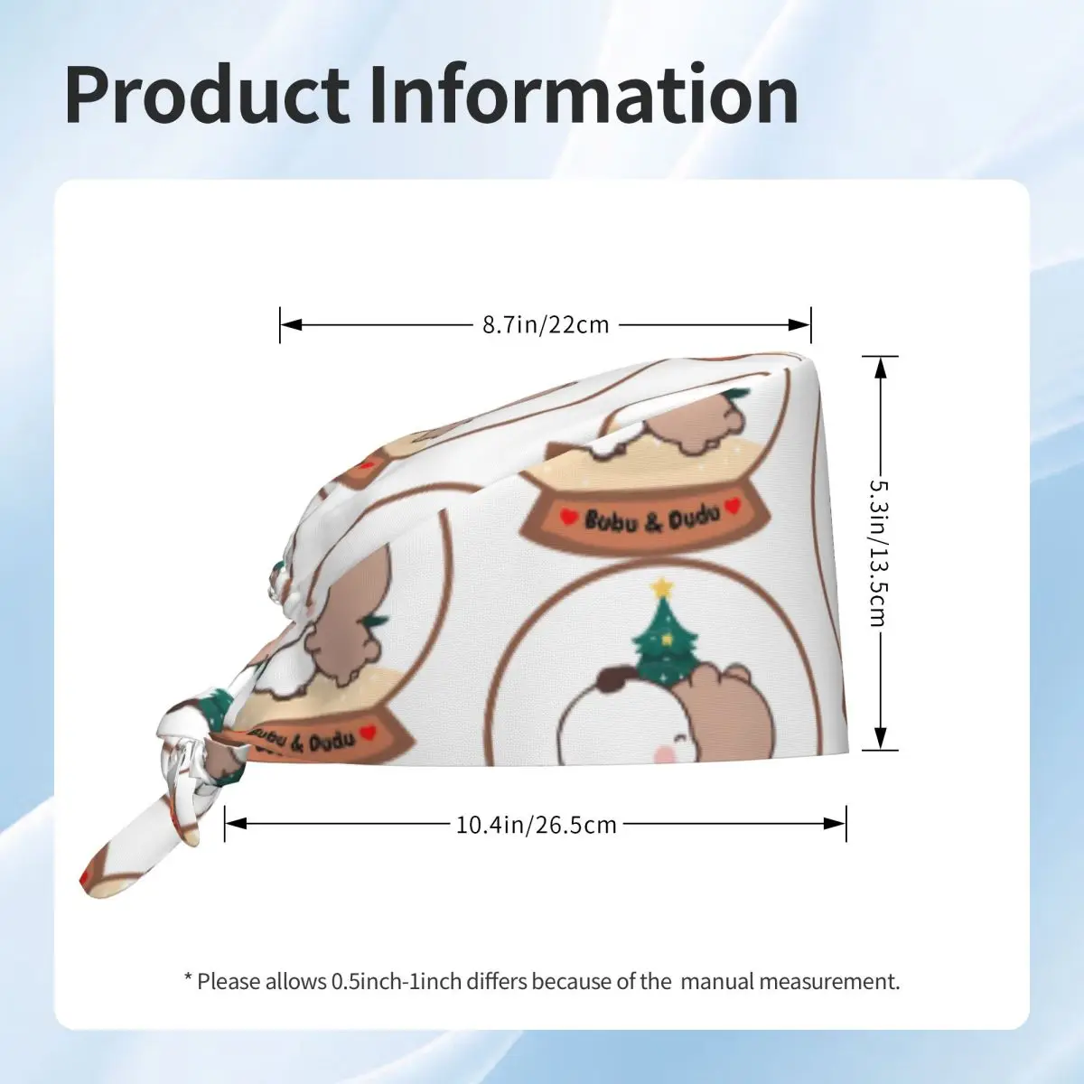 간호사 모자 두두 부부 작업용 캡 유니섹스 여성용 크리스마스 스노우 패션 홀더 롱 헤어 스크럽 캡 편안한 탄력성 의료용 모자