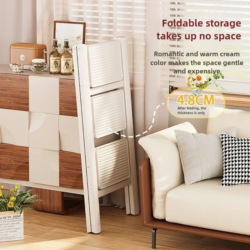 Household Goods Ladder Household Telescopic Thickened Small Light Ladder Stool  Multi-functional Brand Herringbone Ladder image 5