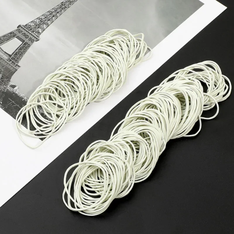 White High Elastic Rubber Bands Stretchable O Rings 15/20/25/32/40/50mm