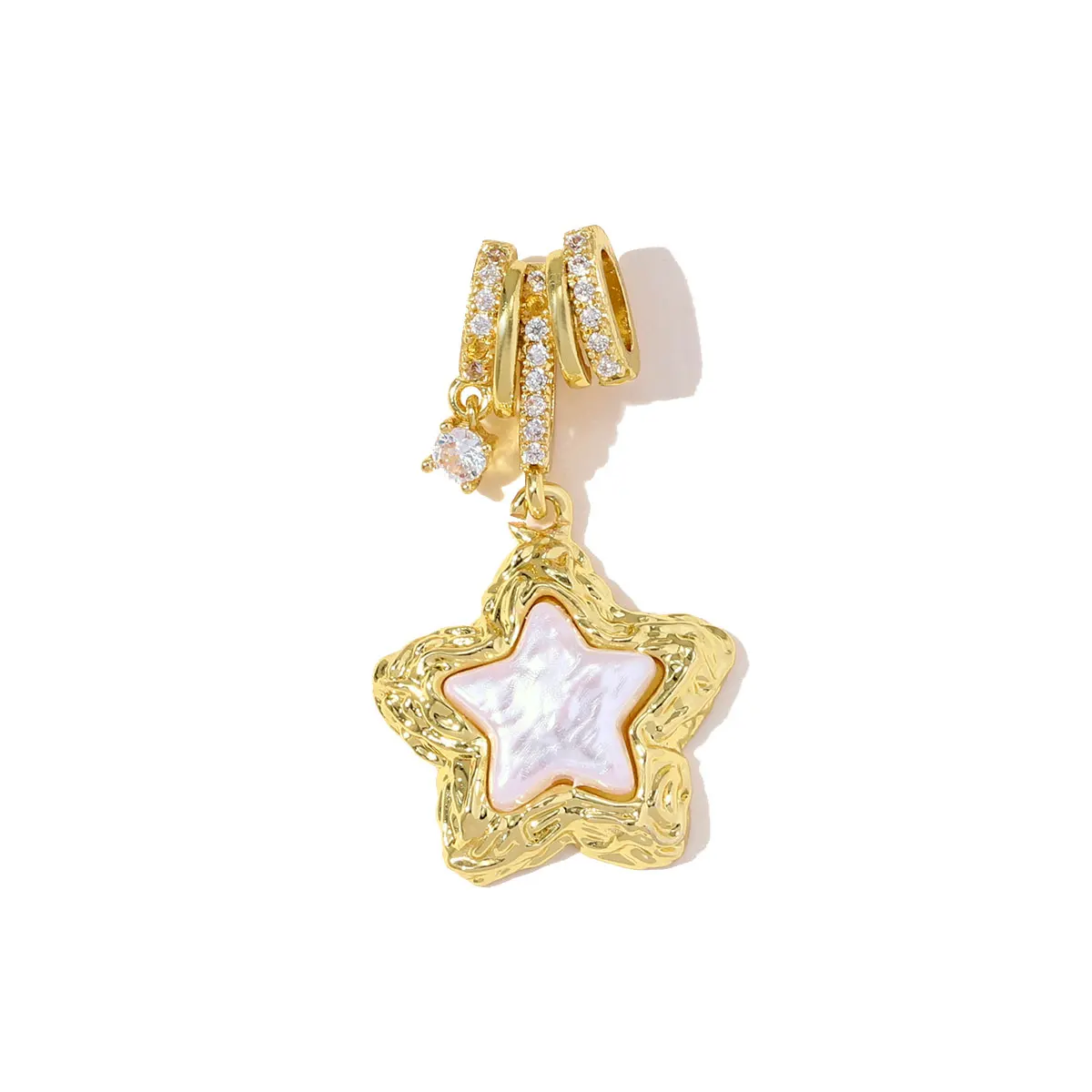 

3Pcs/Lot Copper Zircon Star Charms Butterfly Pendants For DIY Making Necklace Earrings Fashion Jewelry Wholesale