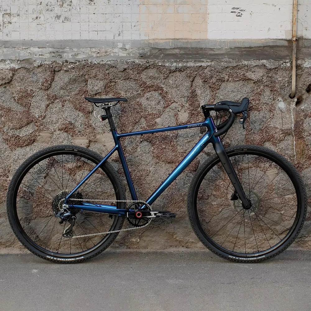 43cm/47cm/50cm/53cm Bucket-Achsen-Gravelbike-Rahmen 700C Fahrradrahmen Carbonfaser-Vordergabel Steckachsen-Gravel-Rennrad-Rahmenset