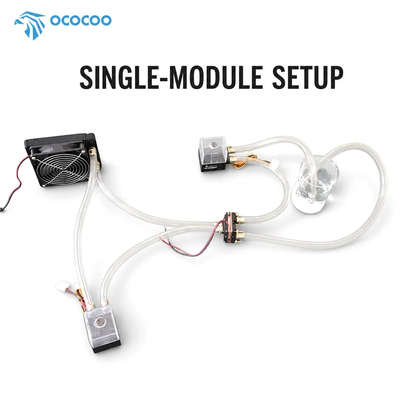 OCOCOO TEC Peltier Cold Plate Water Block 12710 Thermoelectric Cooling Module 52mm for CPU GPU Laser Semiconductor