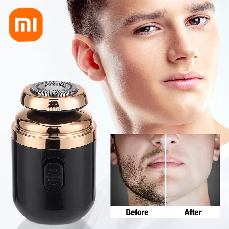 XIAOMI Mini rasoir électrique lavable rasoir de voyage type-c capacité de charge rasoir nez coupe de cheveux Double anneau couteau Net nouveau