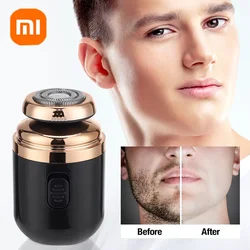 XIAOMI Mini Washable Electric Razor Travel Razor Type-c Charging Capsule Shaver Nose Hair Trimming Double Ring Knife Net New