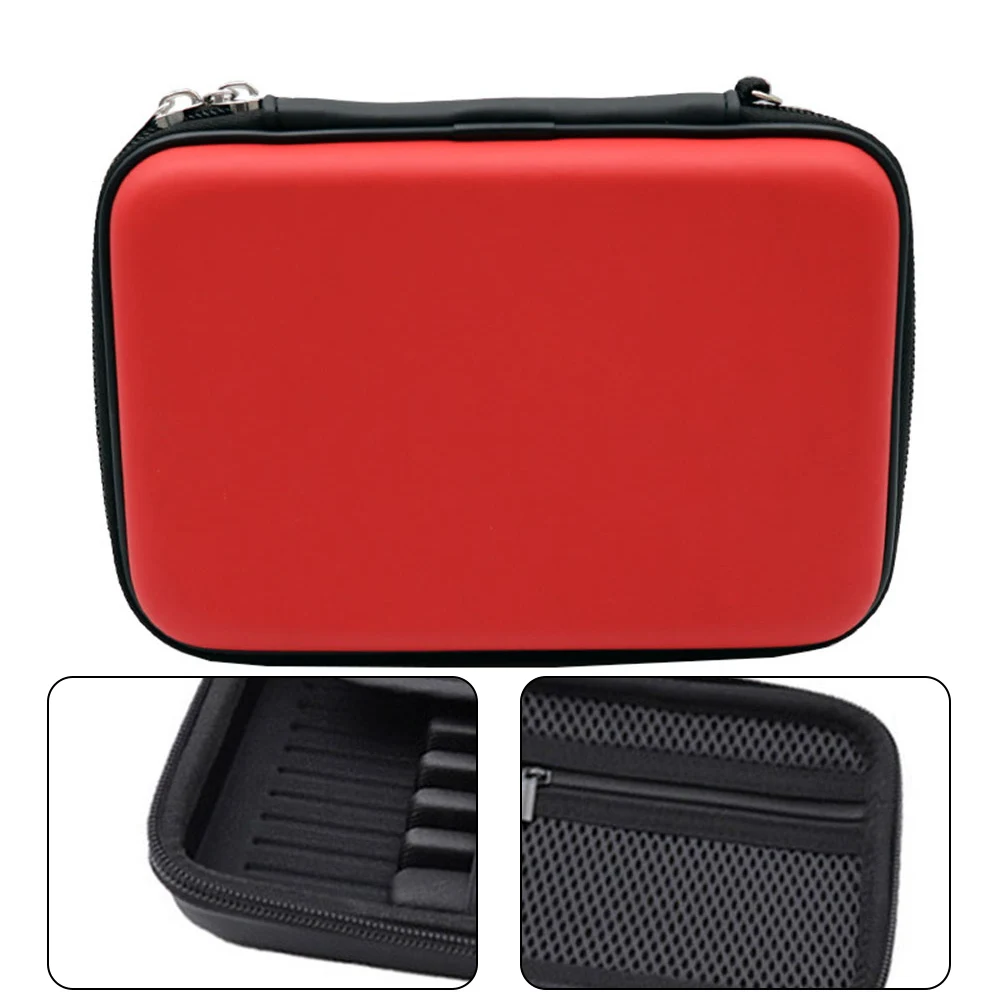 Red Hard EVA Darts Case Organizer With Holder For 6 Steel Soft Tip Darts Shafts Flights Accessories Storage Bag