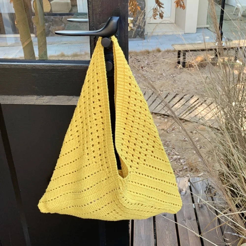 

Summer Bohemian Hollowed Out Knitted Bag Large Capacity Storage Bag Crochet Tote Bag Handbag Fashion Weave Bag Shopping