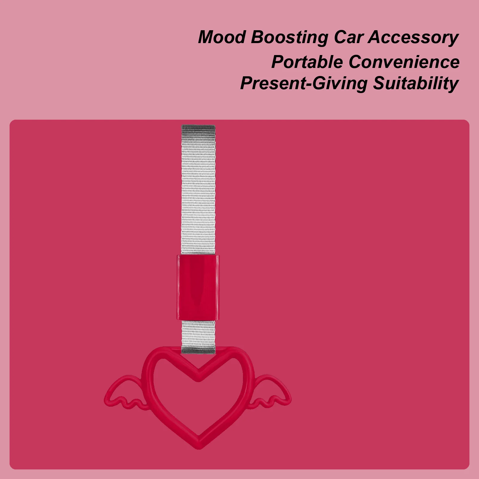 

Heart Hand Strap Rear Bumper Warning Grab Handles Ring For Cars Interior Exterior Decoration Automotive Accessory For Bus