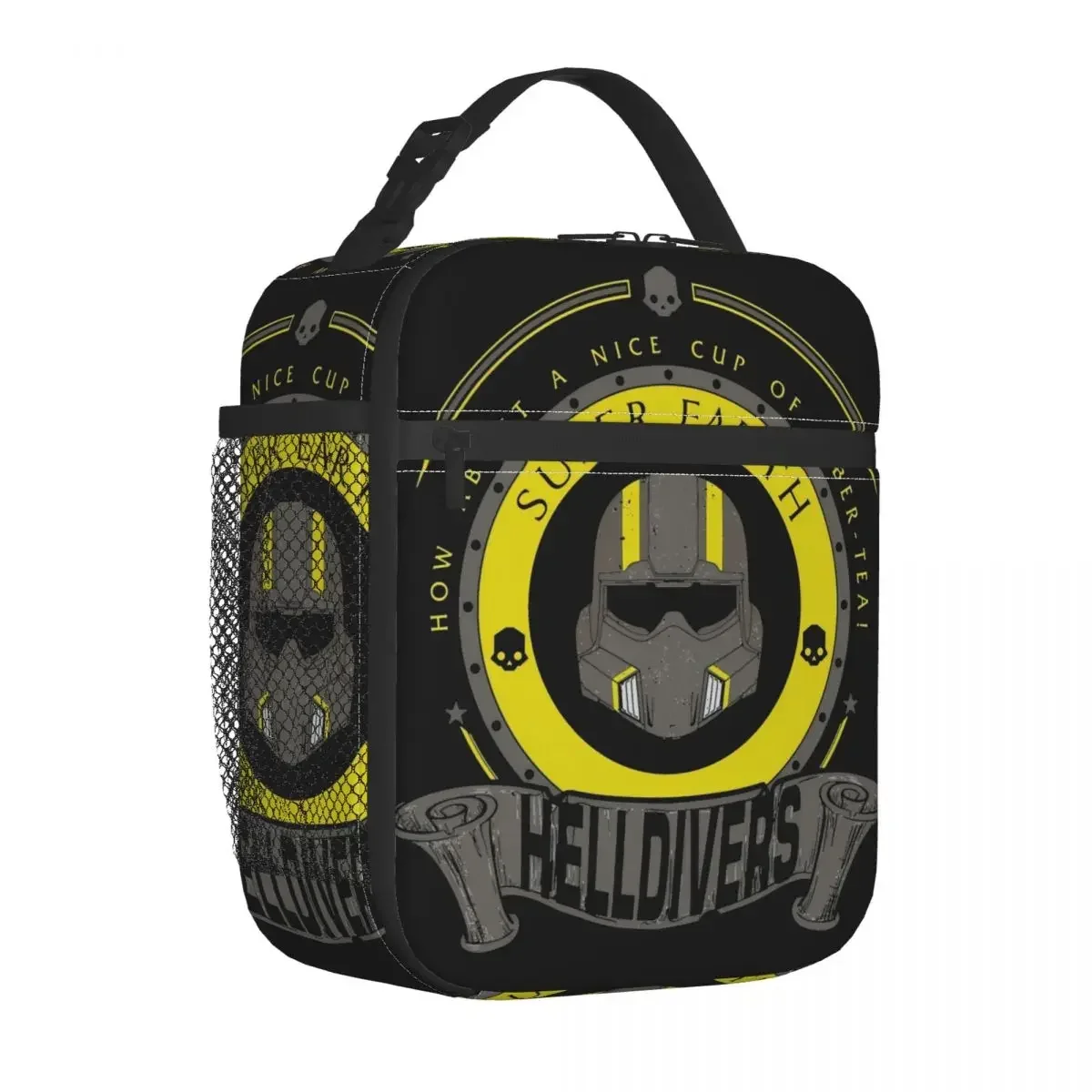 

Helldivers Video Game Insulated Lunch Bag Cooler Bag Meal Container Portable Lunch Box Tote Food Handbags Work Outdoor