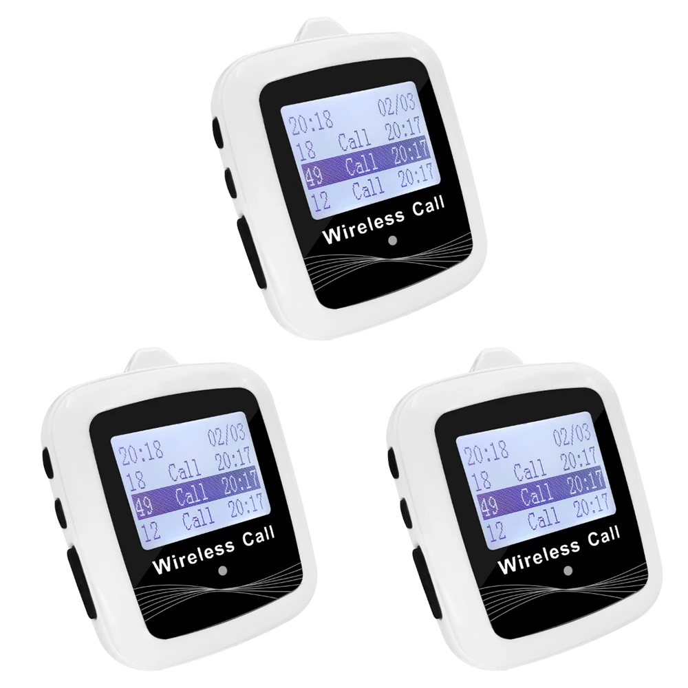 CATEL CTW07 Wireless Waiter Belt Watch Receiver Pager in Vibration for Restaurant, Hotel, Clinic, Work with Call Button