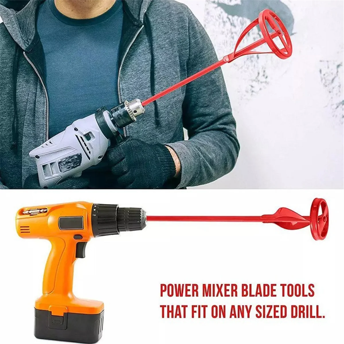 Albero esagonale miscelatore di vernice per gesso asta di miscelazione trapano elettrico costruzione agitatore stucco strumento di stuccatura del cemento