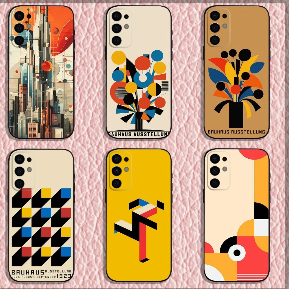 

Geometric Bauhaus art Phone Case For Samsung S25,S24,S21,S22,S23,S30,Ultra,S20,Plus,Fe,Lite,Note,10,9,5G Black Soft Shell