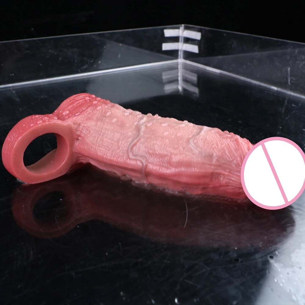 SXXY تهتز القضيب كم سيليكون 10 طرق الاهتزاز G-بقعة تحفيز الجنس لعب مع خاتم الديك للرجال النساء زوجين الجنس Ga #6