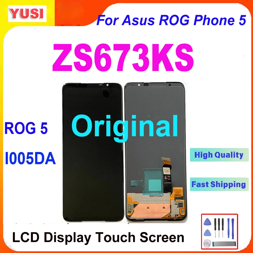 

6.78" Original For Asus ROG Phone 5 ROG 5 Pro LCD Display Touch Screen Digitizer Assembly For ROG 5S Pro 5 Ultimate ZS673KS LCD