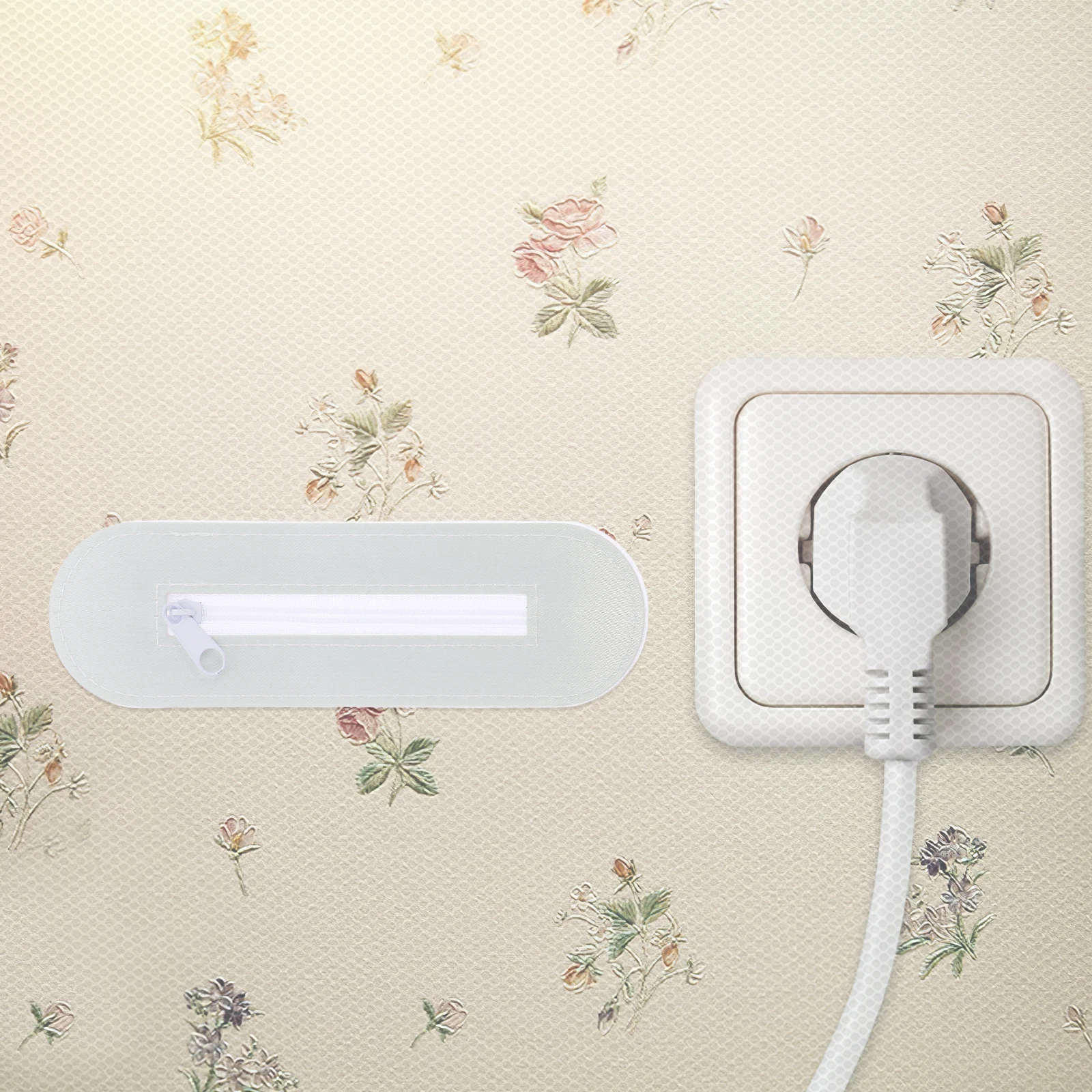 

2Pcs Bed Mosquito Net Seam with Zipper Charging Tape for Dorm Bunk Beds Phone Cable Access Opening Green