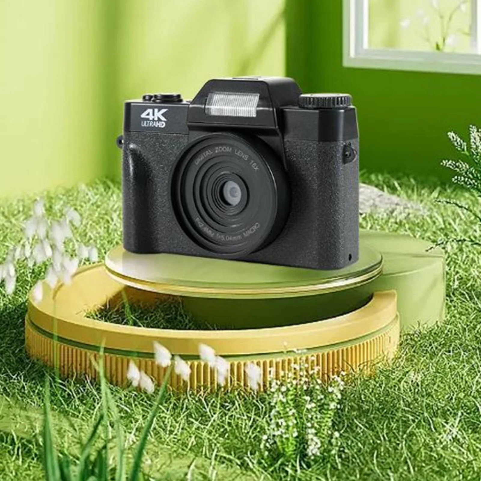 

4K 48MP Digital Camera 16X Zoom Anti Shake 3.0'' IPS Screen Vlogging Camera with Fill Light Cold Shoe Mount Compact Travel