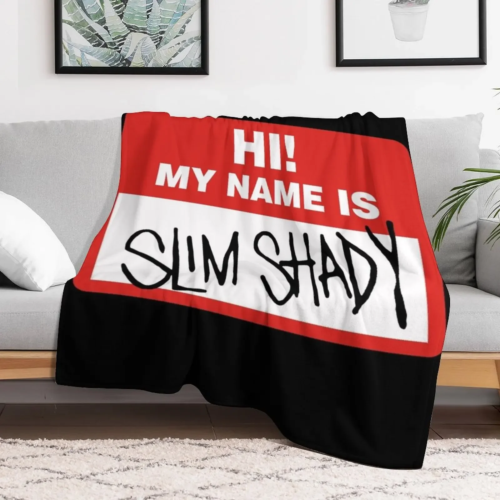 My name is Slim Shady Throw Blanket Flannel for babies Custom wednesday Blankets