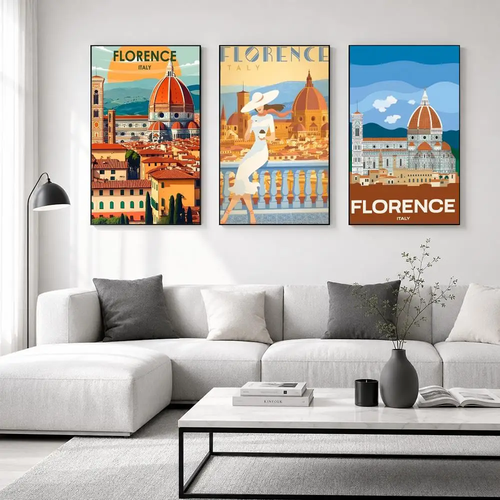 Landmark Florence Cathedral Poster High-quality wall art posters, suitable for home offices, bedrooms, and living rooms.