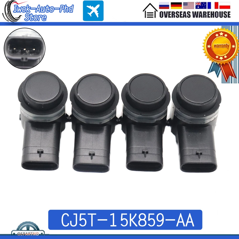 

CJ5T-15K859-AA 4PCS NEW PDC Reverse Parking Sensor For Ford Focus C-Max Transit Connect 2012-2018 AM5Z15K859AA CV6Z15K859AA